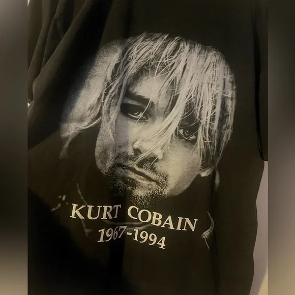 Vintage Tee T Shirt - Kurt Cobain Bootleg Band Rap Tee - L - Picture 7 of 9